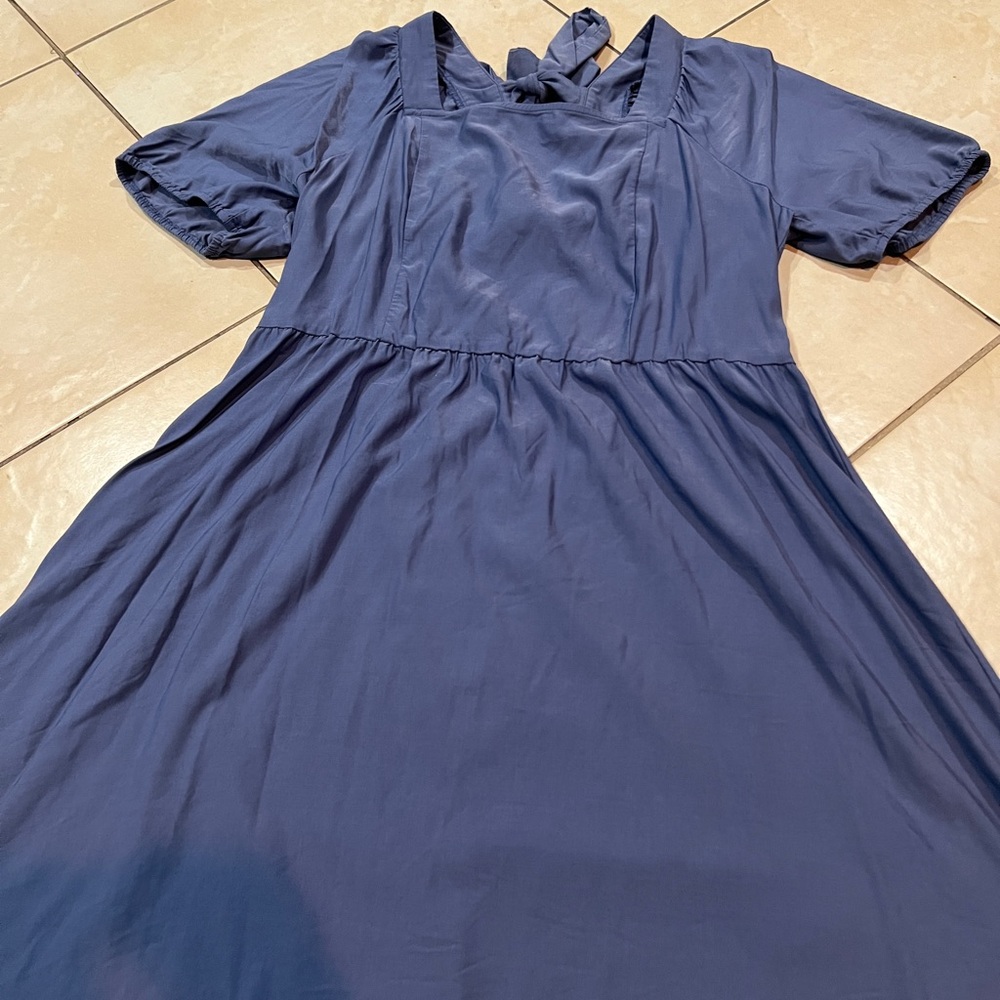 Elegant Blue Women's Dress